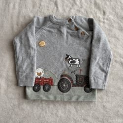 Farm mintás kötött pulóver (92)