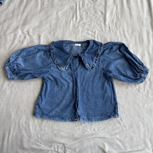 Nagy galléros bő ujjú farmer ing (134)