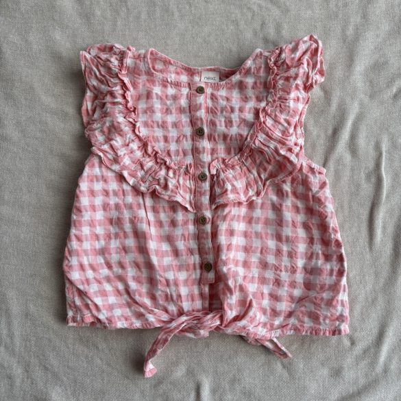 Kockás megkötős nyári ing (134)