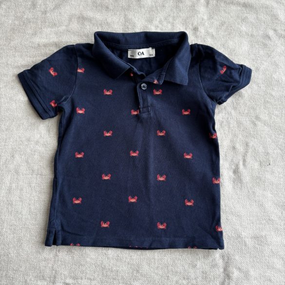 Extra cuki rák mintás galléros póló (98)