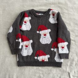 Vastagon kötött mikulásos pulóver (104)