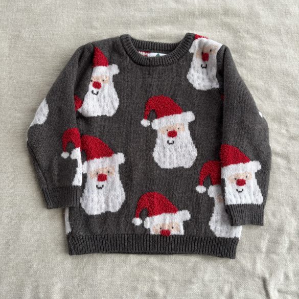 Vastagon kötött mikulásos pulóver (104)