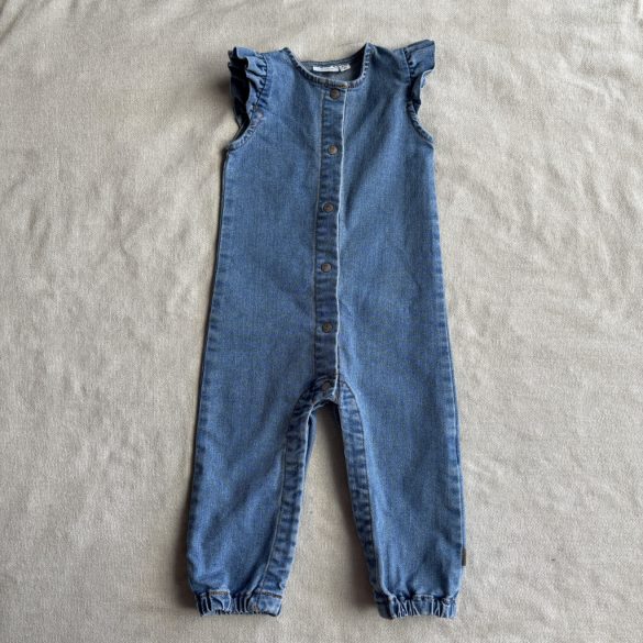 Fodros vállú farmer romper (74)