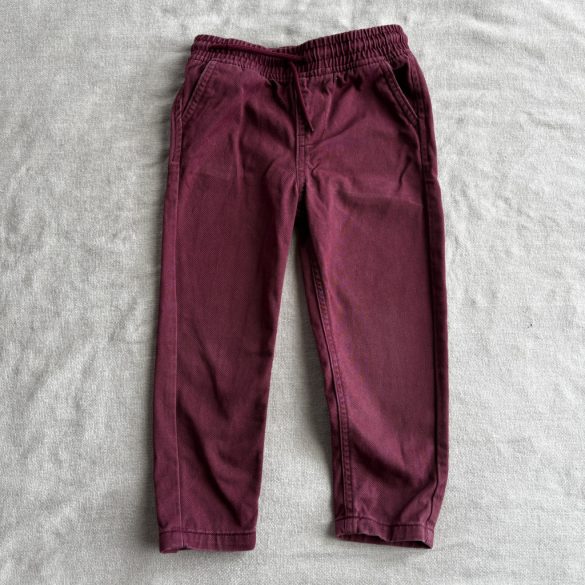 Derékban megkötős bordó nadrág (104)