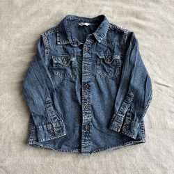 Sötkék vékonyabb anyagú farmer ing (110)