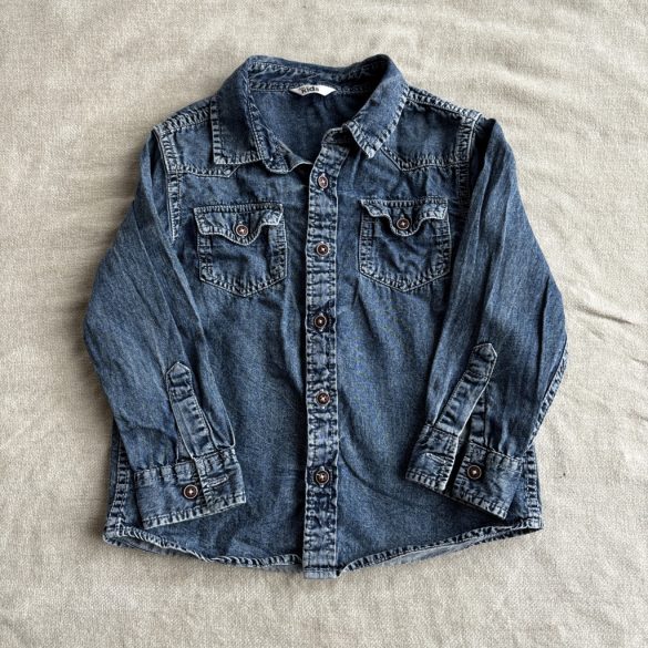 Sötkék vékonyabb anyagú farmer ing (110)