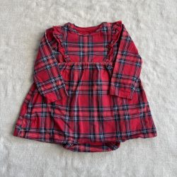 Kockás karácsonyi bodys ruha (68)