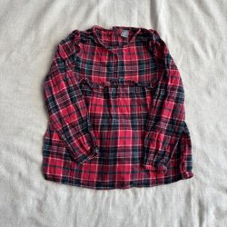 Karácsonyi kockás flanel felső (128)