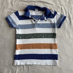 Több színű csíkos galléros póló (110)