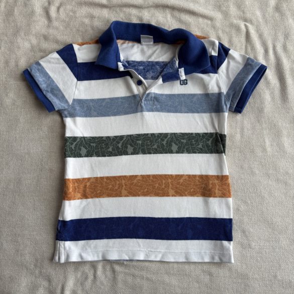 Több színű csíkos galléros póló (110)