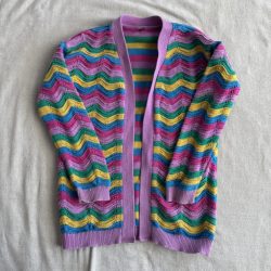 Színes kötött kardigán (152)