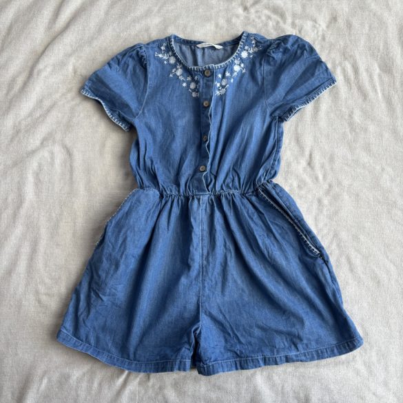 Gyönyörű hímzett farmer romper (140)