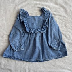 Fodros hosszított farmer blúz (92)