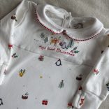 Apró mintás karácsonyi rugdalózó (68)