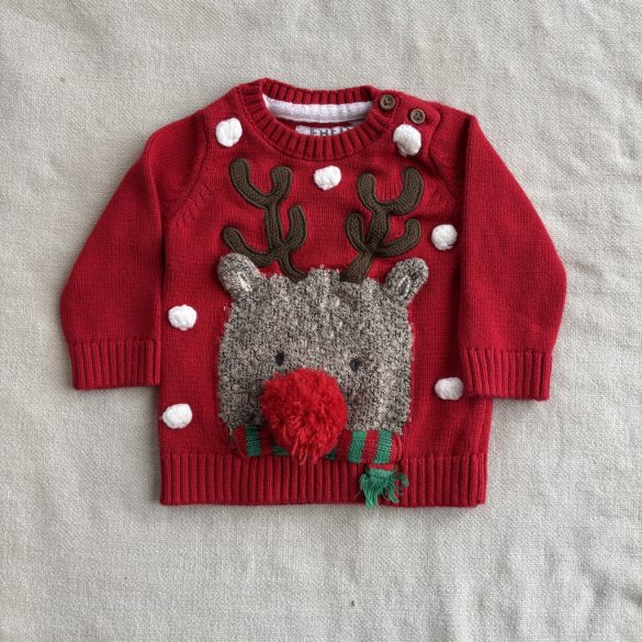 Rénszarvasos kötött pulóver (62)