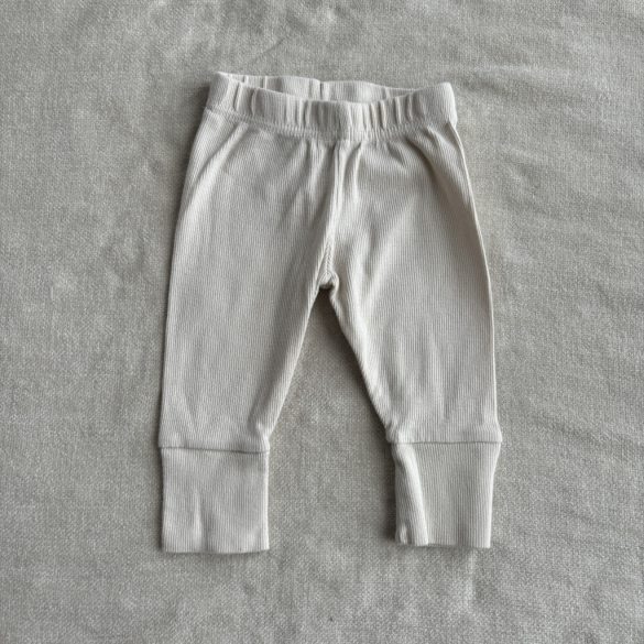 Krémszínű bordázott leggings (56)