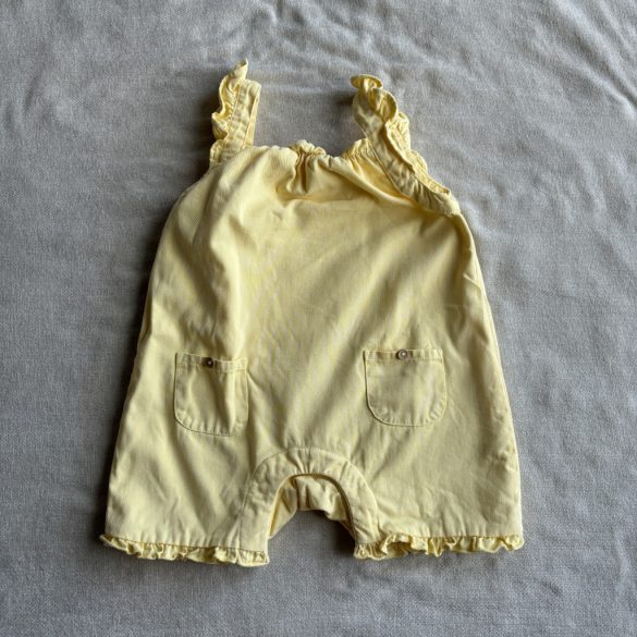 Sárga fodros vállú romper (86)
