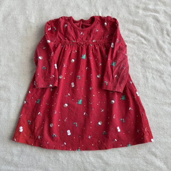 Apró mintás karácsonyi ruha (80)