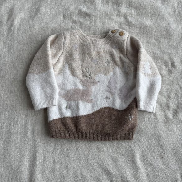 Téli mintás kötött pulóver (68)