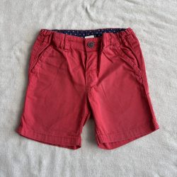 Piros vászon rövidnadrág (86)