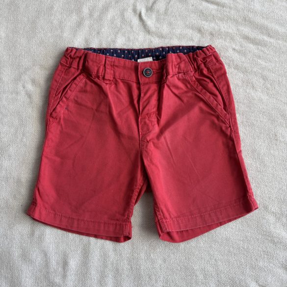 Piros vászon rövidnadrág (86)