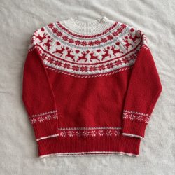 Gyönyörű mintás kötött pulóver (128)