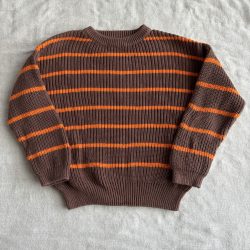 Csíkos kötött pulóver (110)