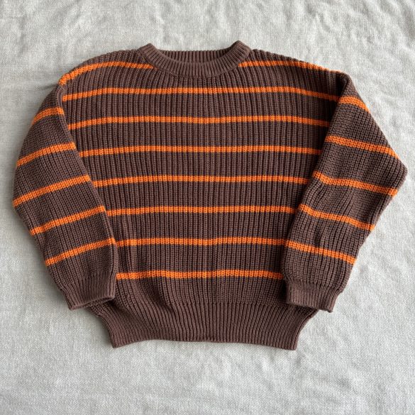 Csíkos kötött pulóver (110)