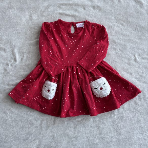 Mikulás zsebes pöttyös ruha (80)