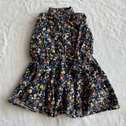 Gyönyörű mintás mikrokord ruha (104)
