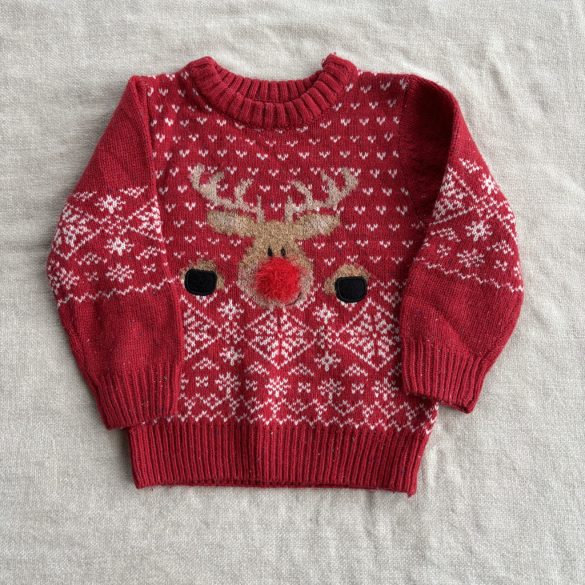 Rénszarvasos kötött pulóver (86)