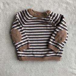 Csíkos kötött pulóver (62)