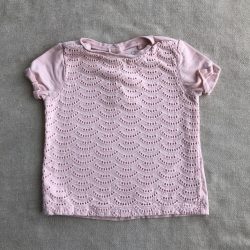 Rózsaszín azsúrozott póló (86)