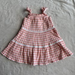 Kockás pamutmuszlin ruha (98)
