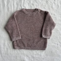 Barna kötött pulóver (86)