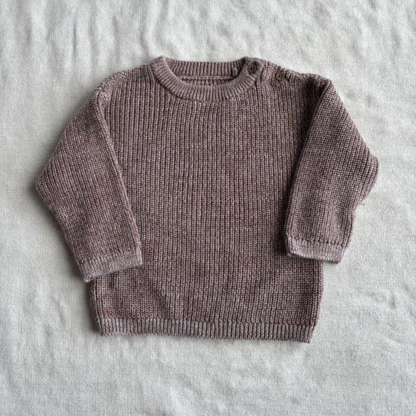 Barna kötött pulóver (86)