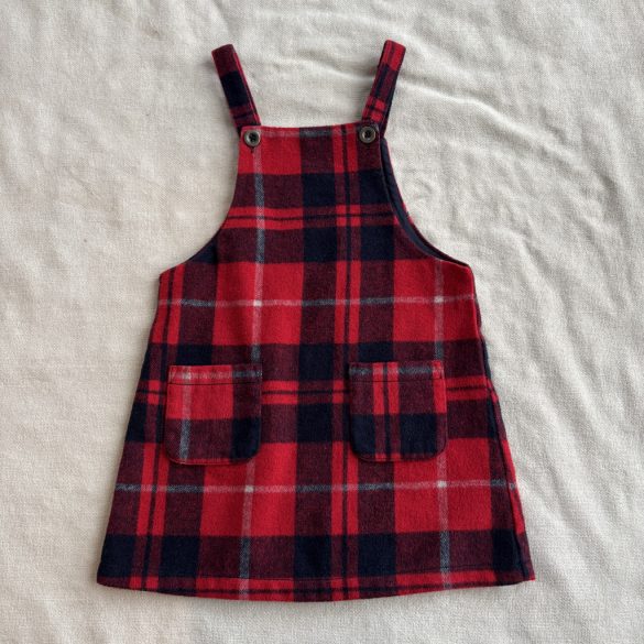 Gyönyörű kockás szövet ruha (116)