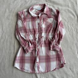 Kockás flanel ing tunika (128)