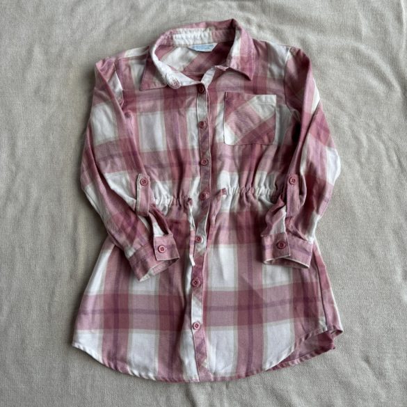 Kockás flanel ing tunika (128)